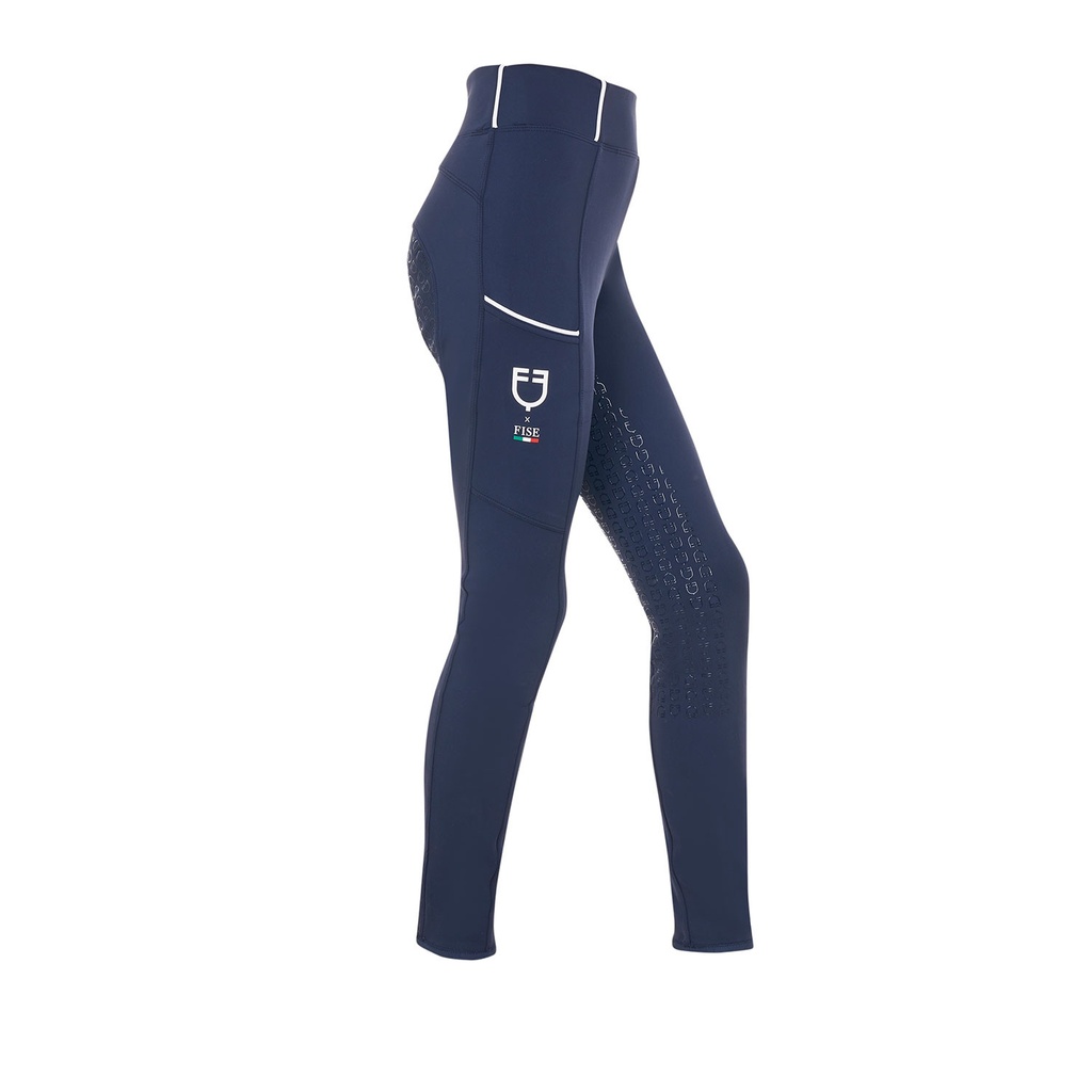 Leggings infantil slim fit full grip Equestro X FISE