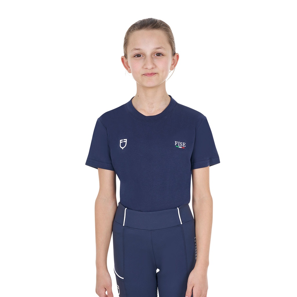 Camiseta unissex infantil slim fit Equestro X FISE