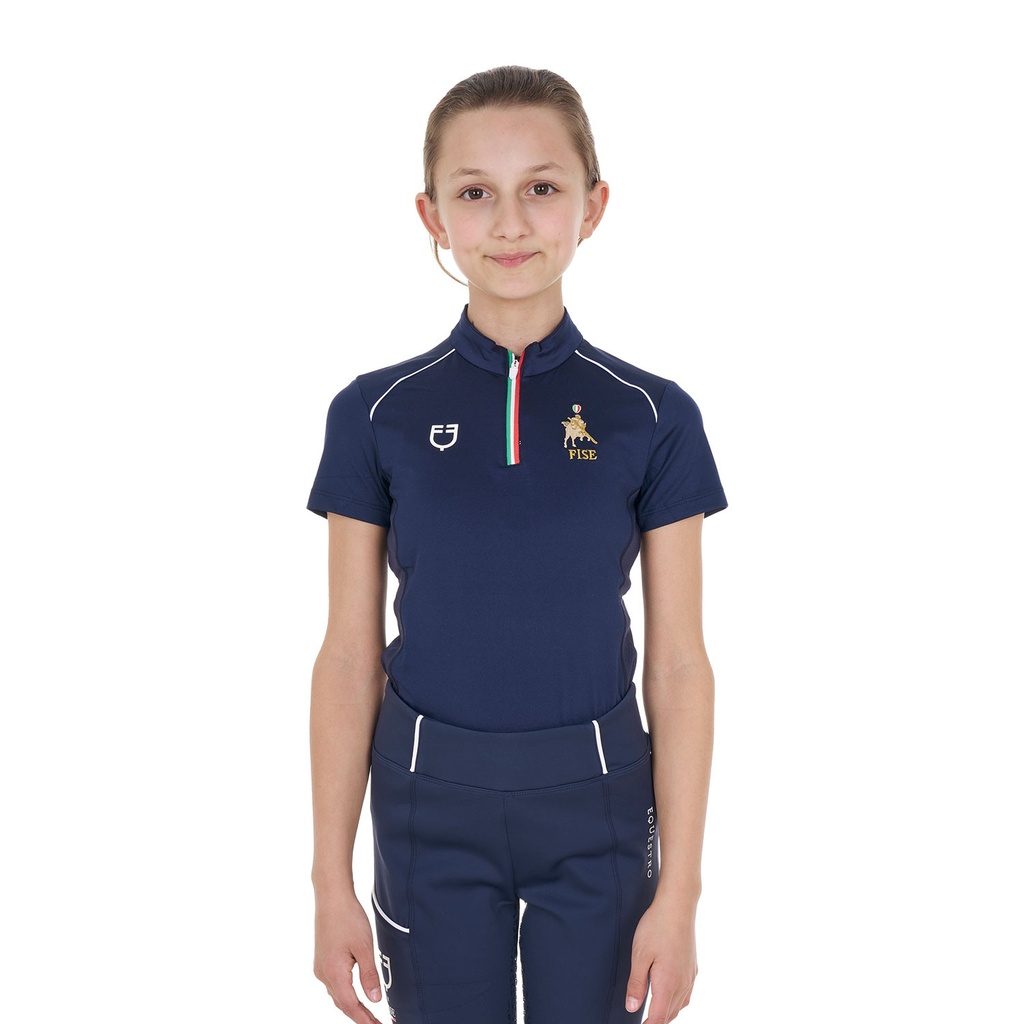 Polo unissex infantil para treino Equestro X FISE