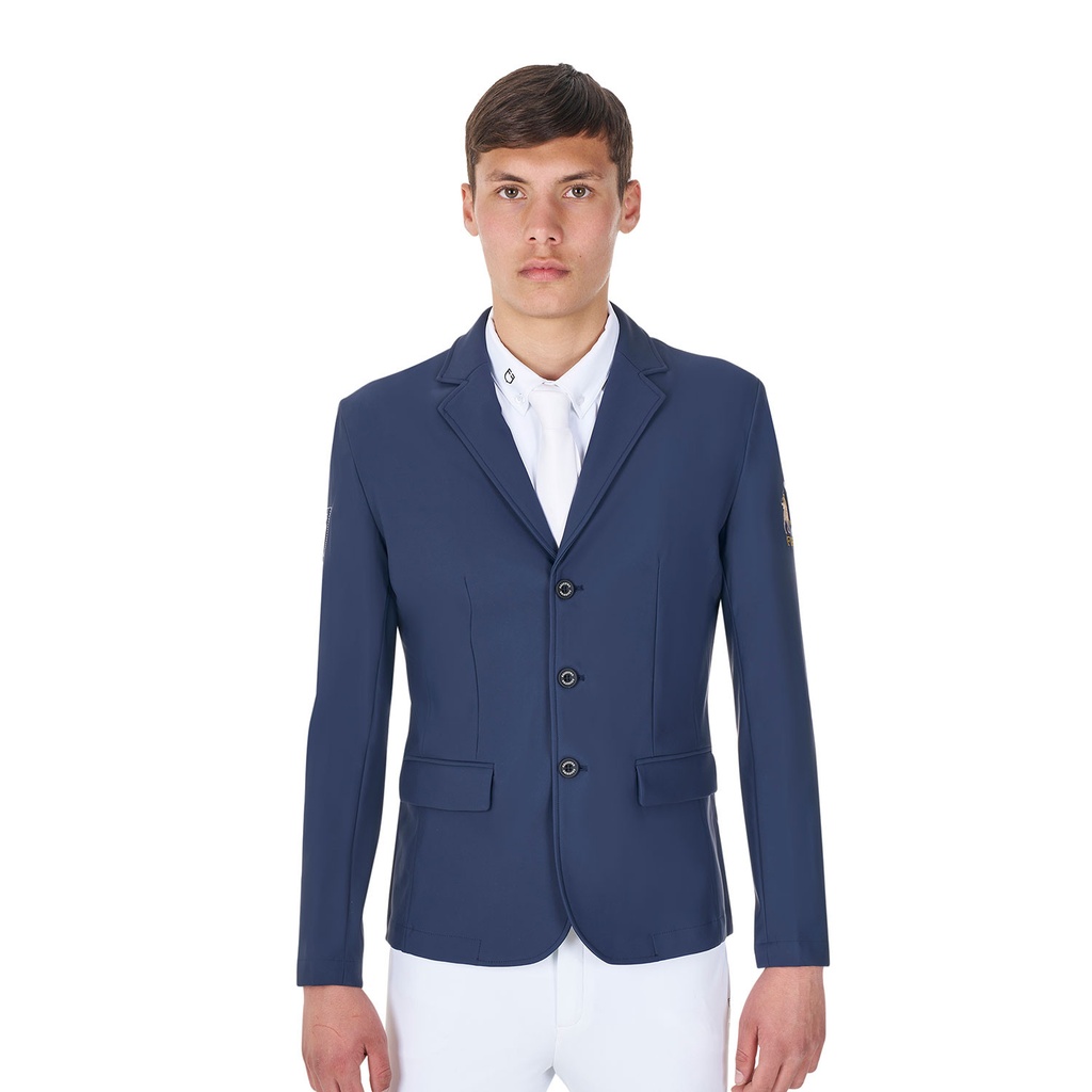 Jaqueta masculina de competição três botões Equestro X FISE
