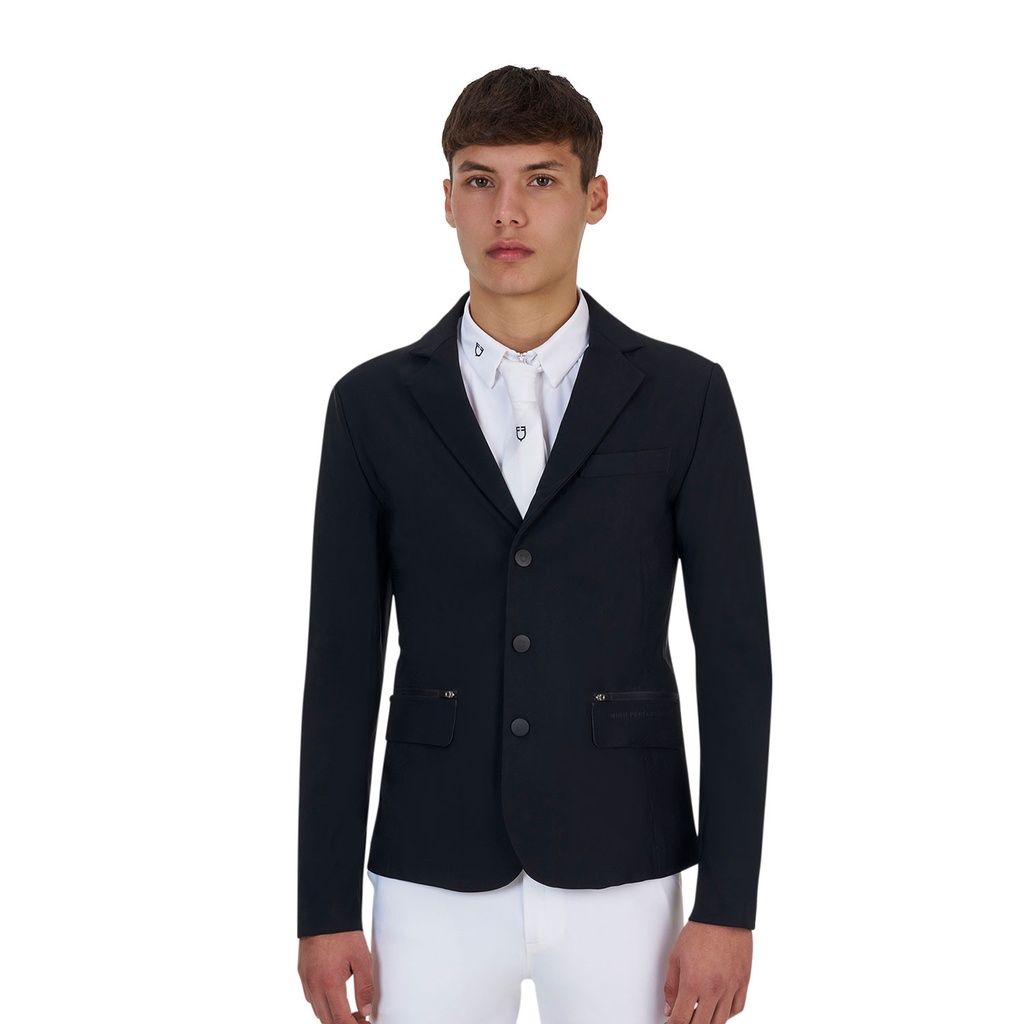 Jaqueta de competição masculina Equestro Ridertechnology costuras seladas