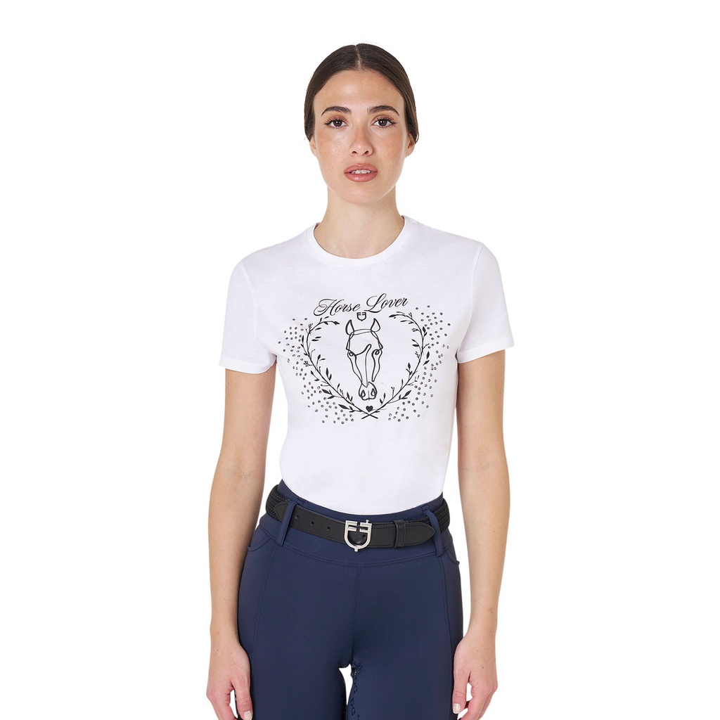 Camiseta feminina de algodão Wild Heart