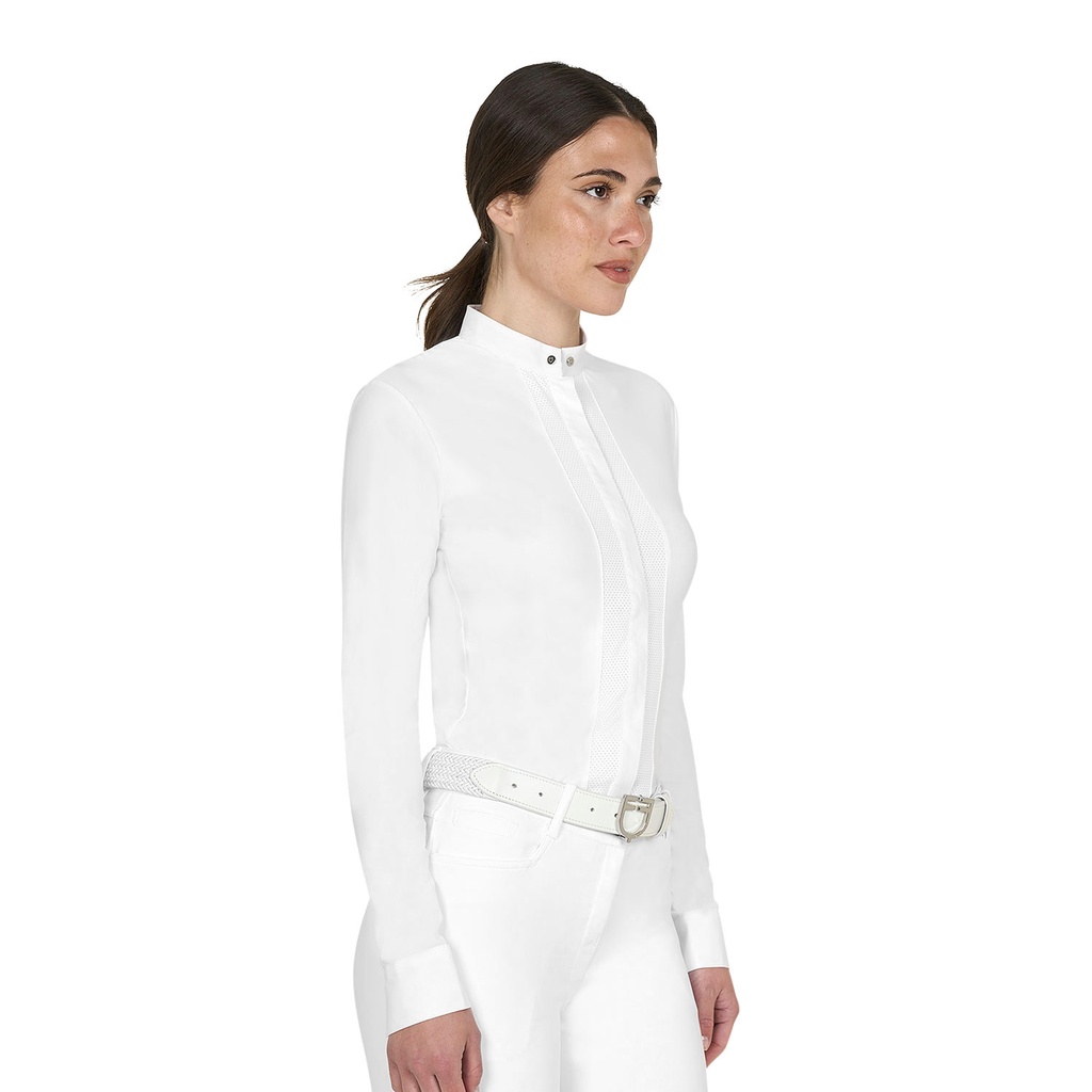 Polo feminina tipo camisa