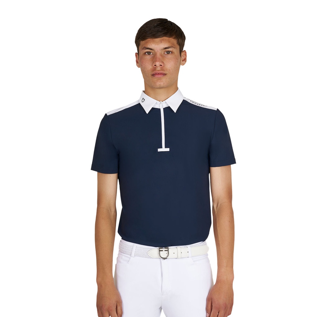 Polo masculino concurso slim fit manga curta