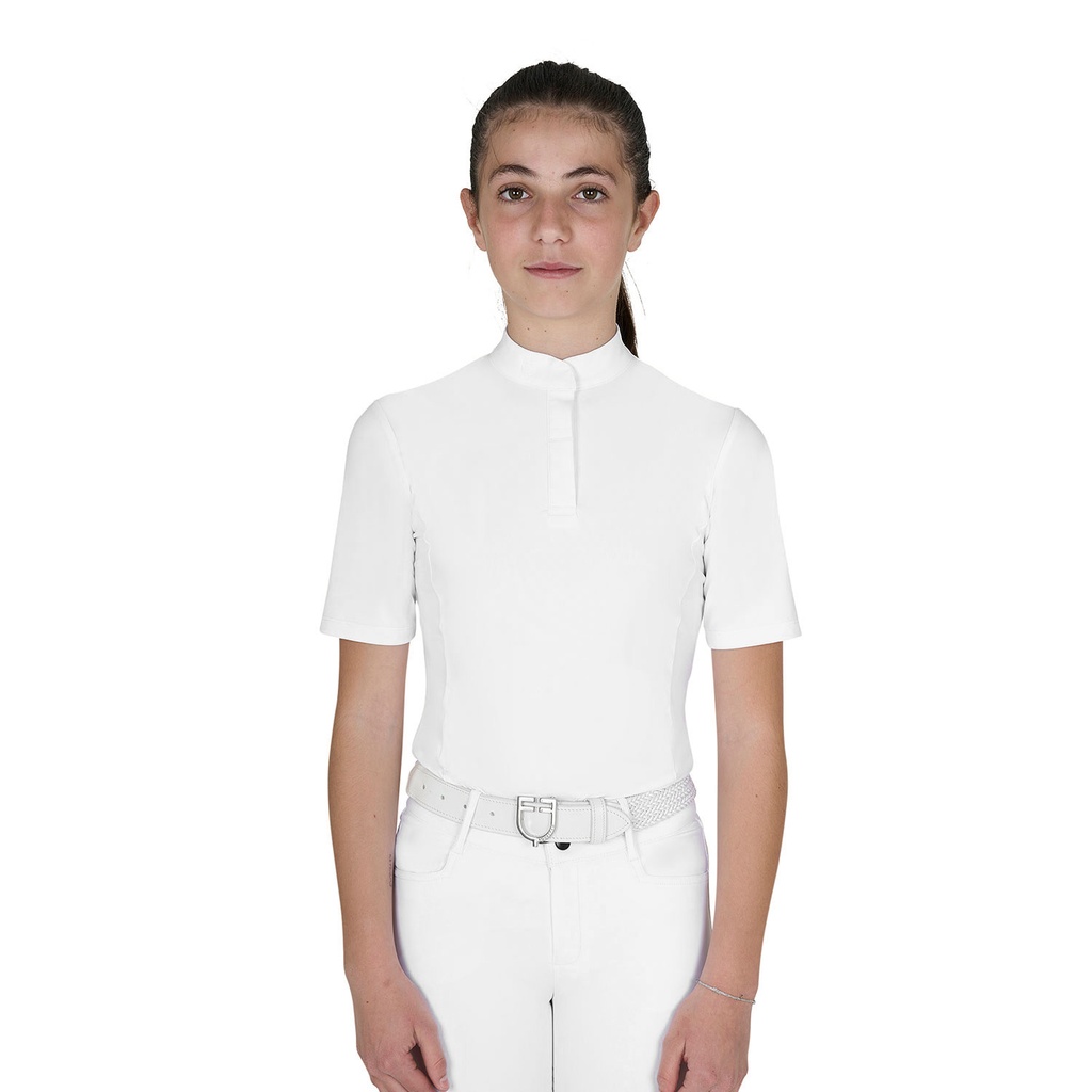 Polo concurso infantil slim fit com botões