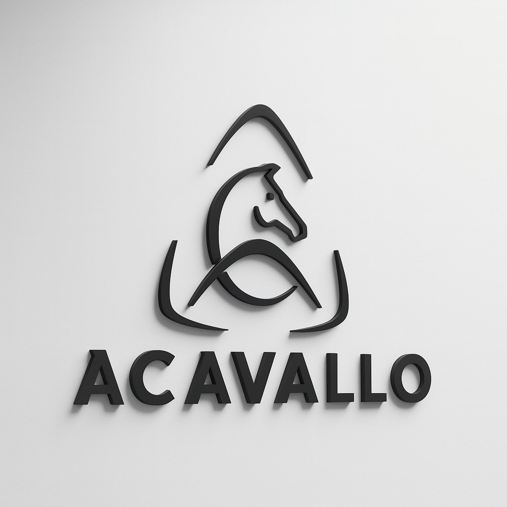 LOGO CONTRATO ACAVALLO DISTANCIADO DA PAREDE h 35cm