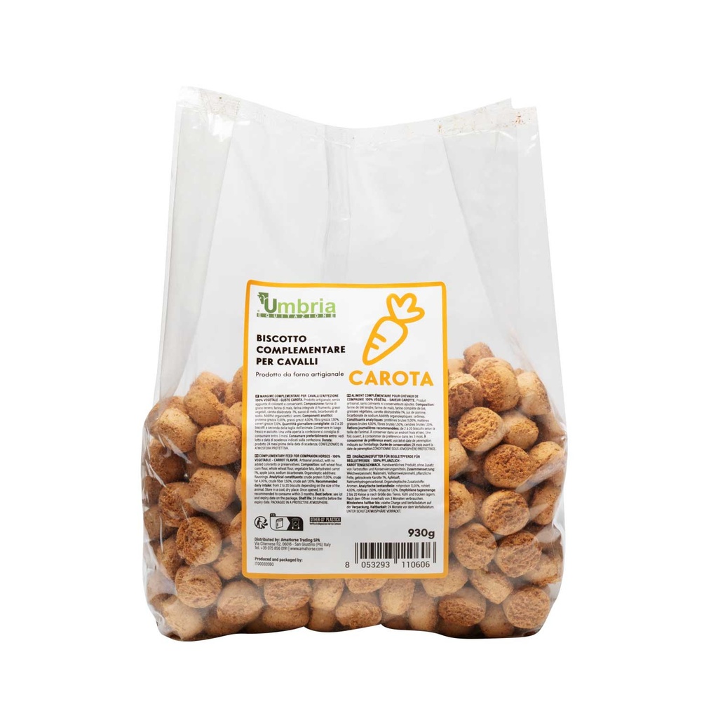 BISCOITO VEGETAL PARA CAVALOS SABOR CENOURA (930 g.)