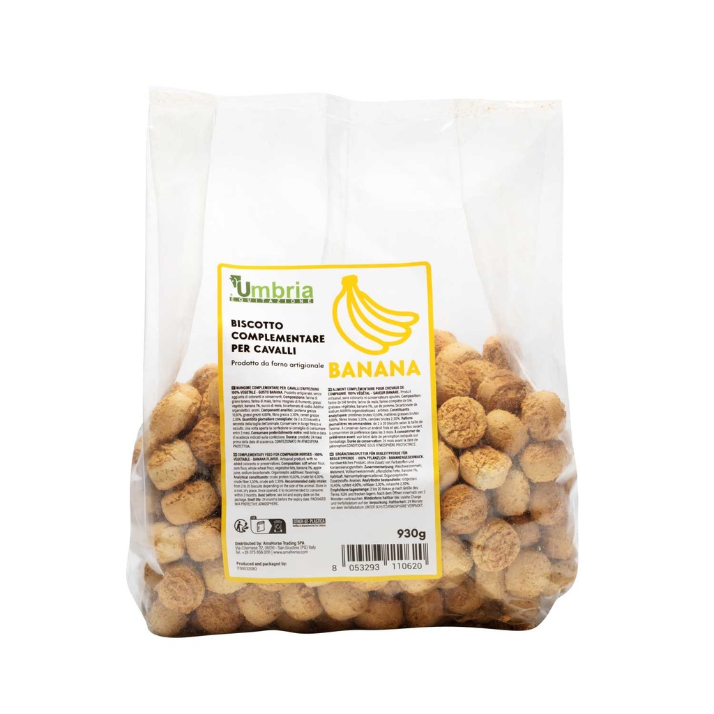 BISCOITO VEGETAL PARA CAVALOS SABOR BANANA (930 G)
