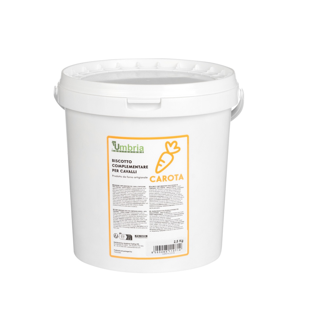 BISCOITO VEGETAL PARA CAVALOS SABOR CENOURA (2,5 Kg.)