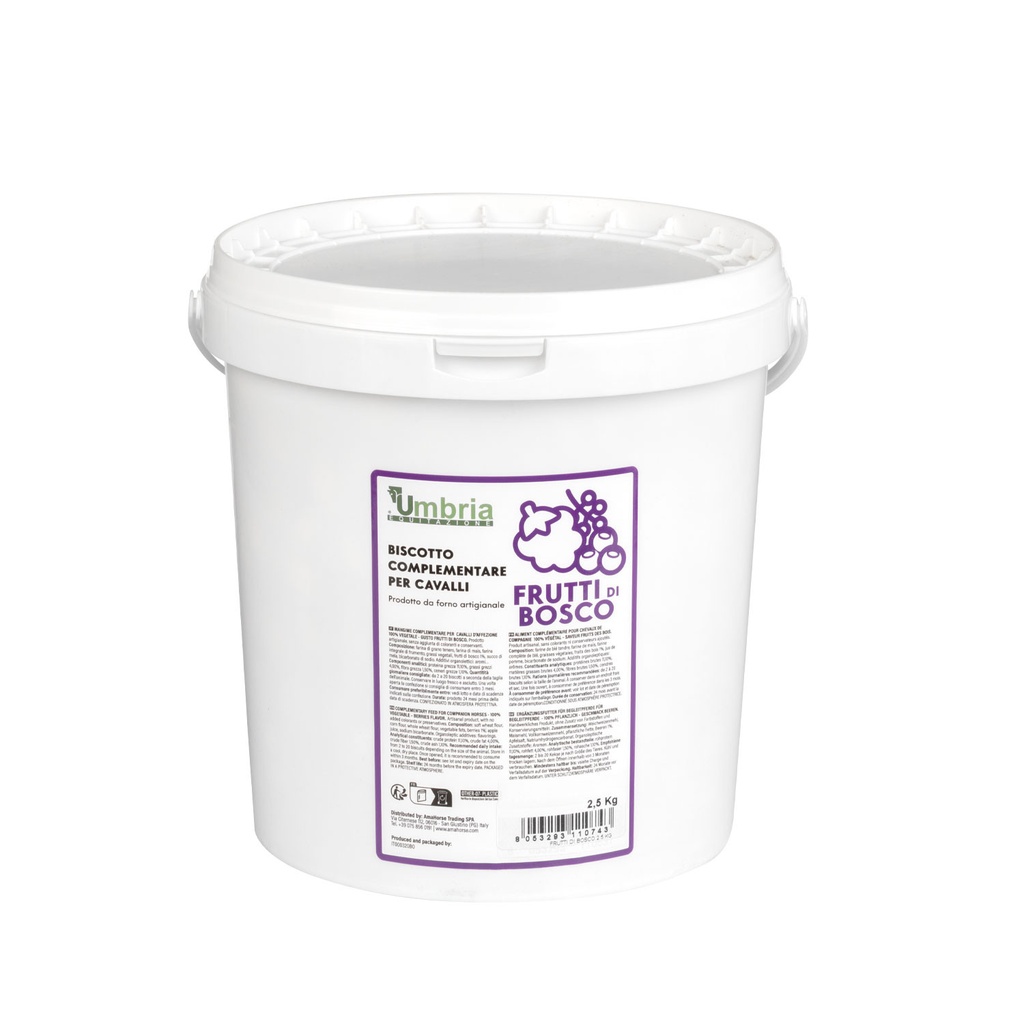 BISCOITO VEGETAL PARA CAVALOS SABOR FRUTAS VERMELHAS (2,5 kg)