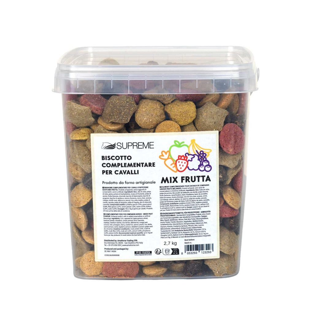 Biscoitos para cavalos mix de frutas 2,8 kg