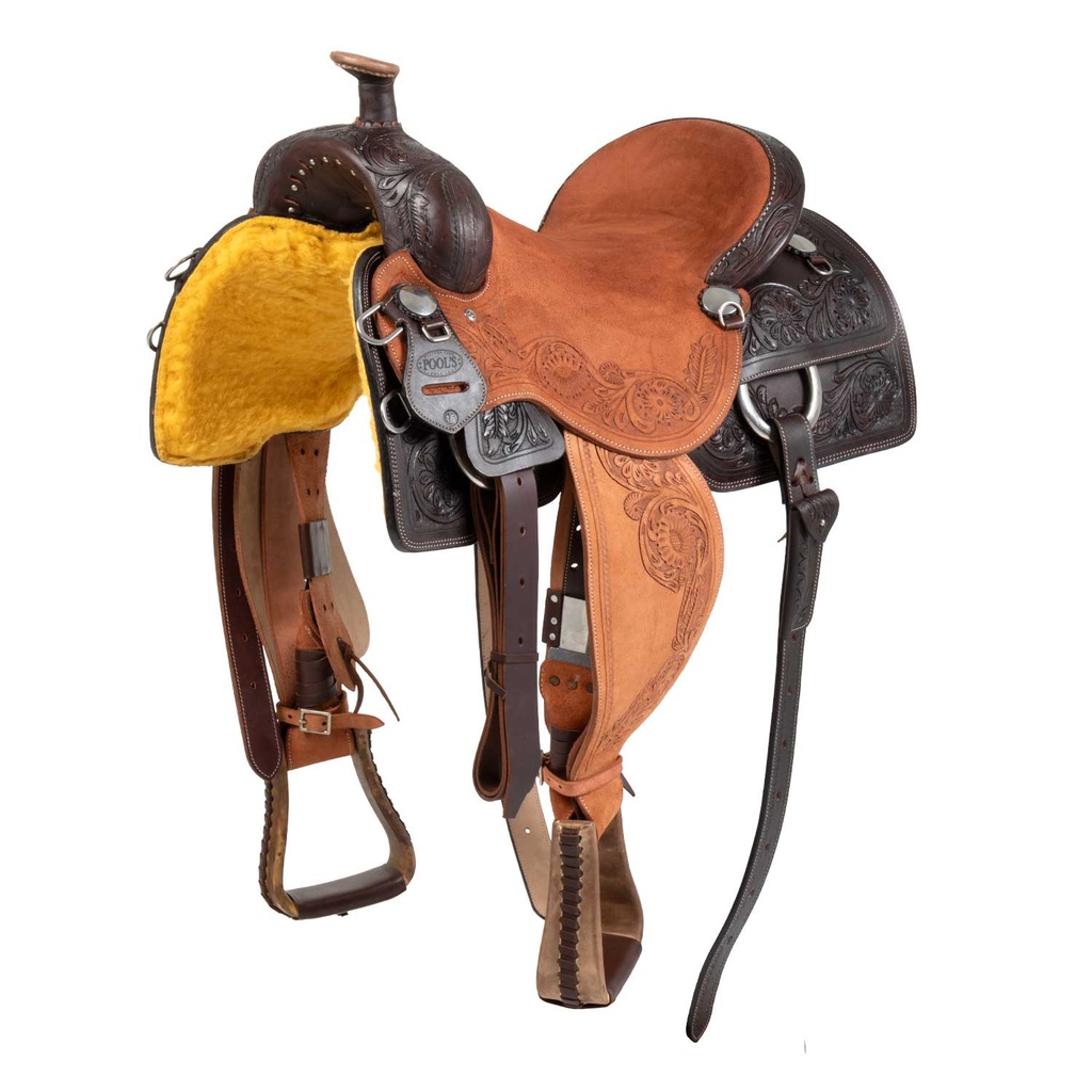 Sela cow horse Pool's com flower tooling
