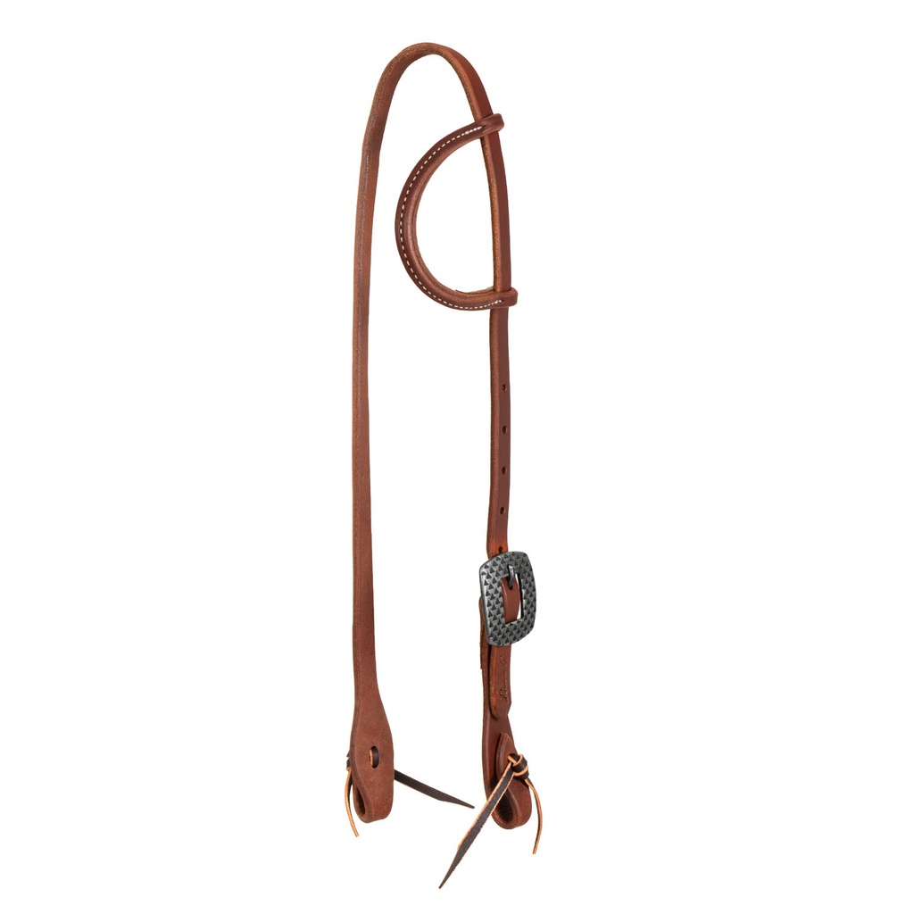 CABEÇADA PROFESSIONAL'S CHOICE EM COURO OLEADO DE 5/8 COM FIVELA ARROW
