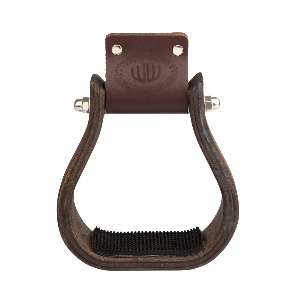 Suporte western de madeira com assento antiderrapante de borracha