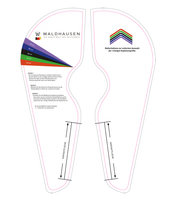 Modelo de tamanho para selas Waldhausen