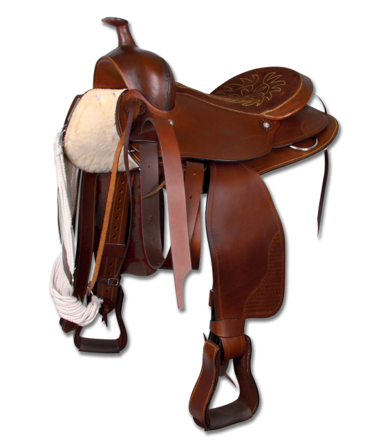 Sela Western para cavalos grandes, 16"/40 cm