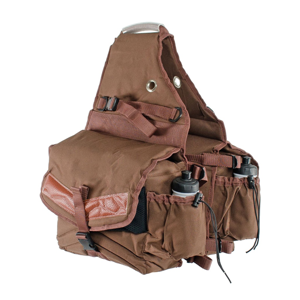 Saco de sela traseiro almofadado 2 bolsos