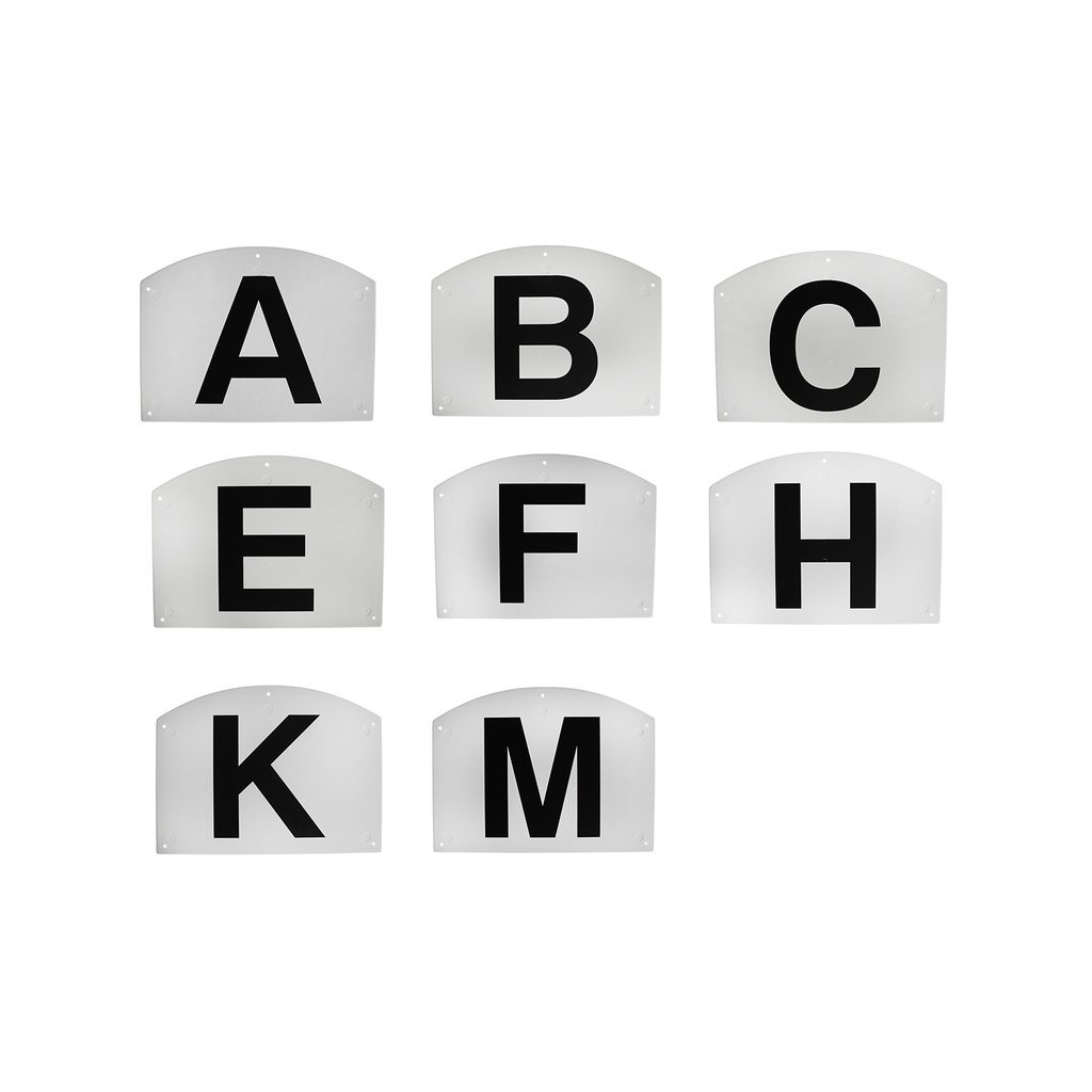 Conjunto de 8 letras de ensino em plástico