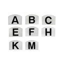 Conjunto de 8 letras de ensino em plástico