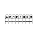 Conjunto de 8 letras de ensino em ferro