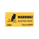 Placa de aviso de vedação eléctrica