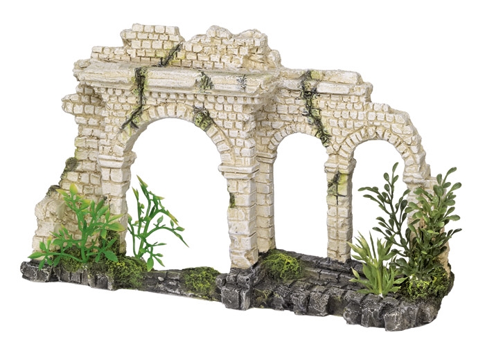 Decoração para Aquários, Lagos e Mesas com plantas "TRI-ARCH BRICK GATE" 