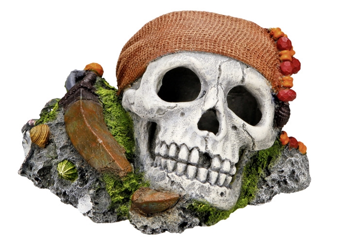 Decoração para Aquários, Lagos e Mesas "PIRATE SCULL"