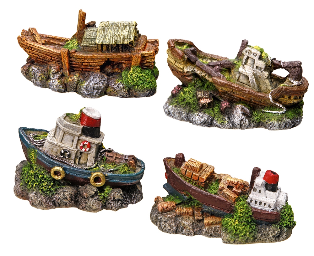 Decoração para Aquários, Lagos e Mesas sortido "BOATS"