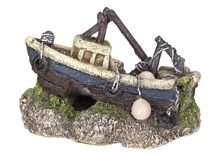 Decoração para Aquários, Lagos e Mesas "BOAT"