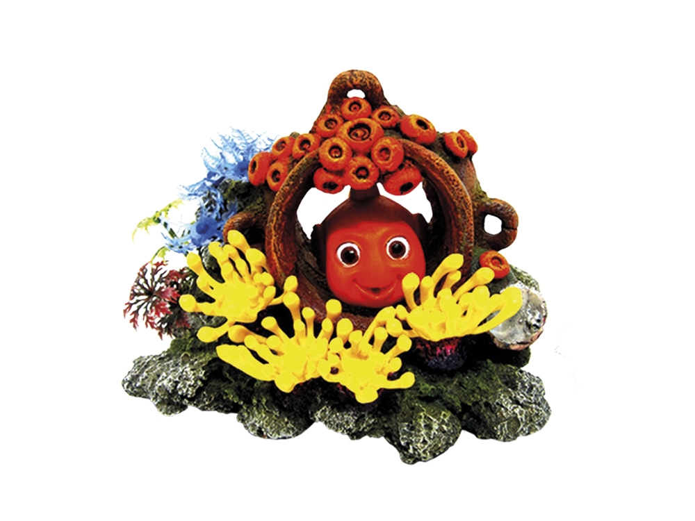 Decor Aqua com plantas "FISH IN JAR"