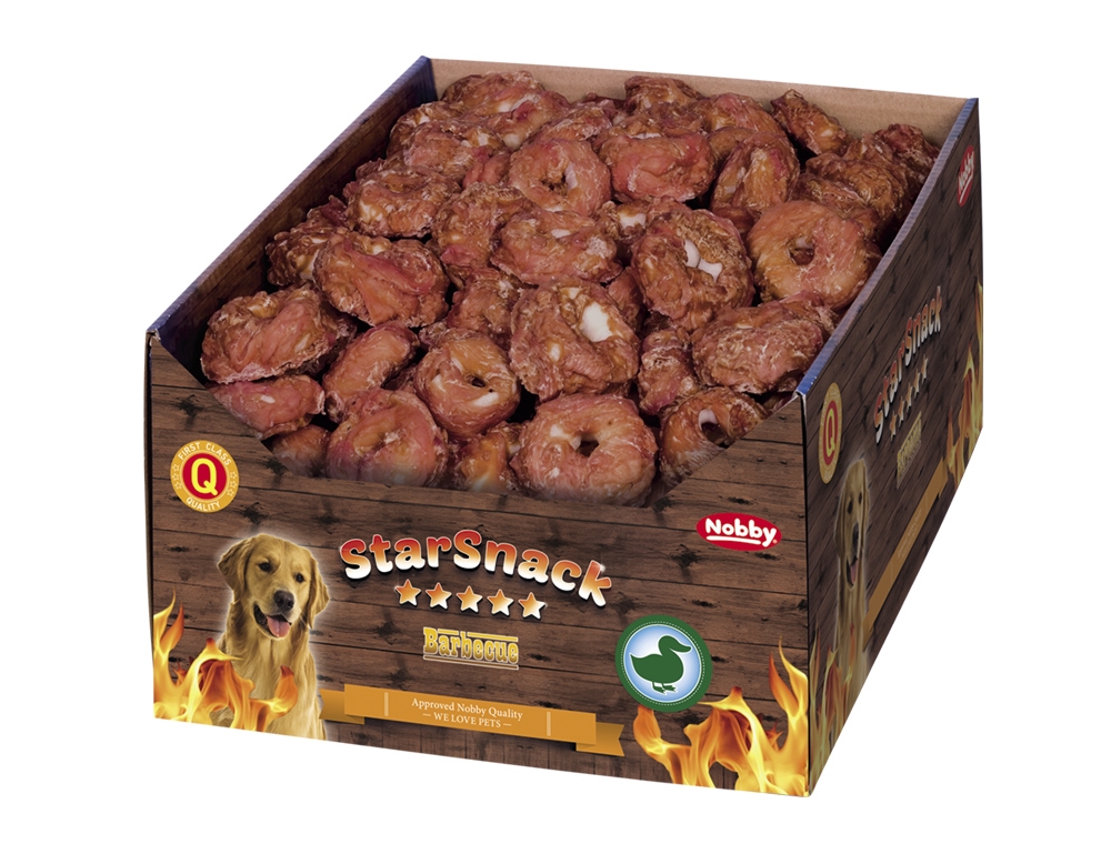 Snack donut de barbecue de pato