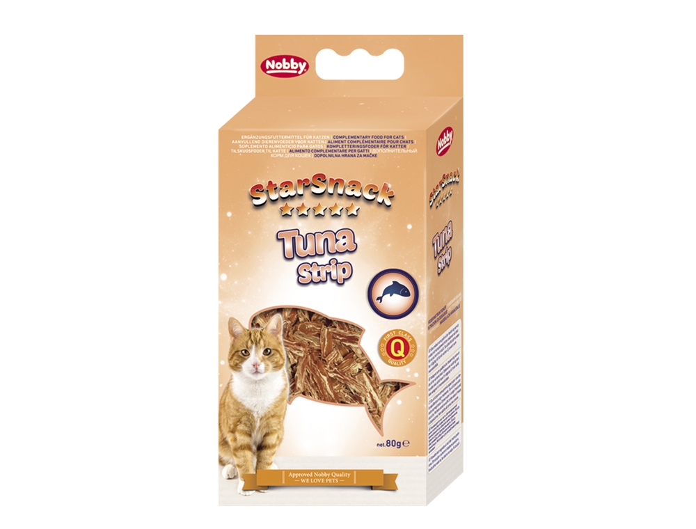 Snack tira de atun para gatos