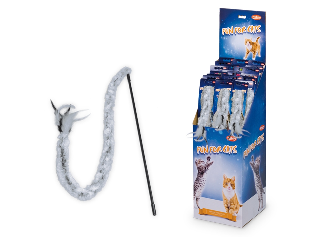 Brinquedo para gatos com penas