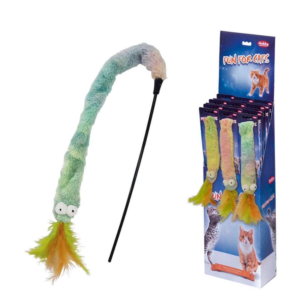 Cana de pesca com plumas