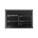 Placa preta de plástico para Box