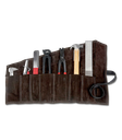 Conjunto de ferramentas do ferrador com bolsa de couro