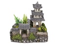 Decoração para aquário com plantas Asian temple