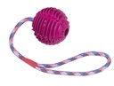 Brinquedo bola de borracha com corda
