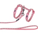 Conjunto peitural com trela para gato "Cat Head"