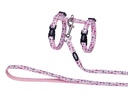 Peitoral com trela para gato "Mouse Rosa"