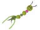 Peluche larva com catnip