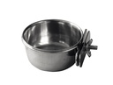Comedouro em inox com suporte