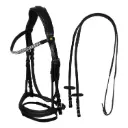 Cabeçada Black leather anatomical 